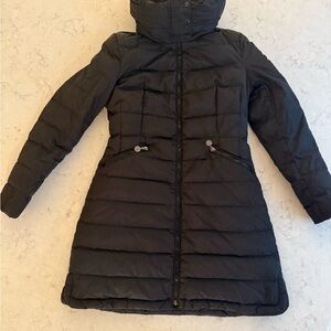 Black Moncler Flamme Giubbotto Coat Size 2